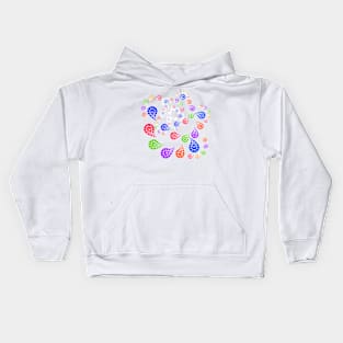 Colorful pattern on transparent background Kids Hoodie